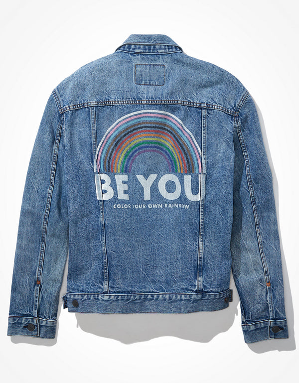 Chaqueta en Denim AE x Mxmtoon orgullo - Azul