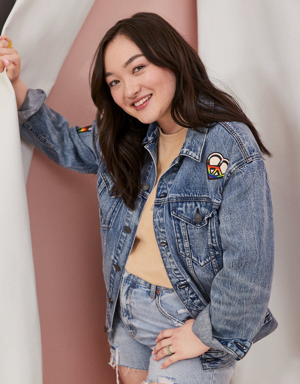 Chaqueta en Denim AE x Mxmtoon orgullo - Azul