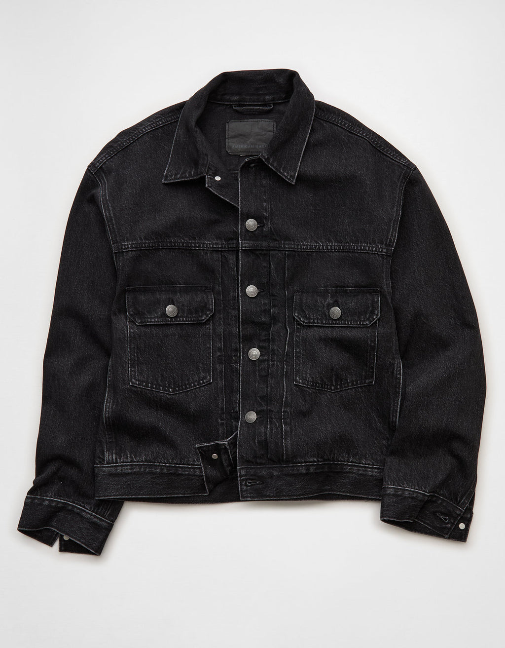 Chaqueta Denim de mezclilla para hombre. - Negro 0106_1845_001_f