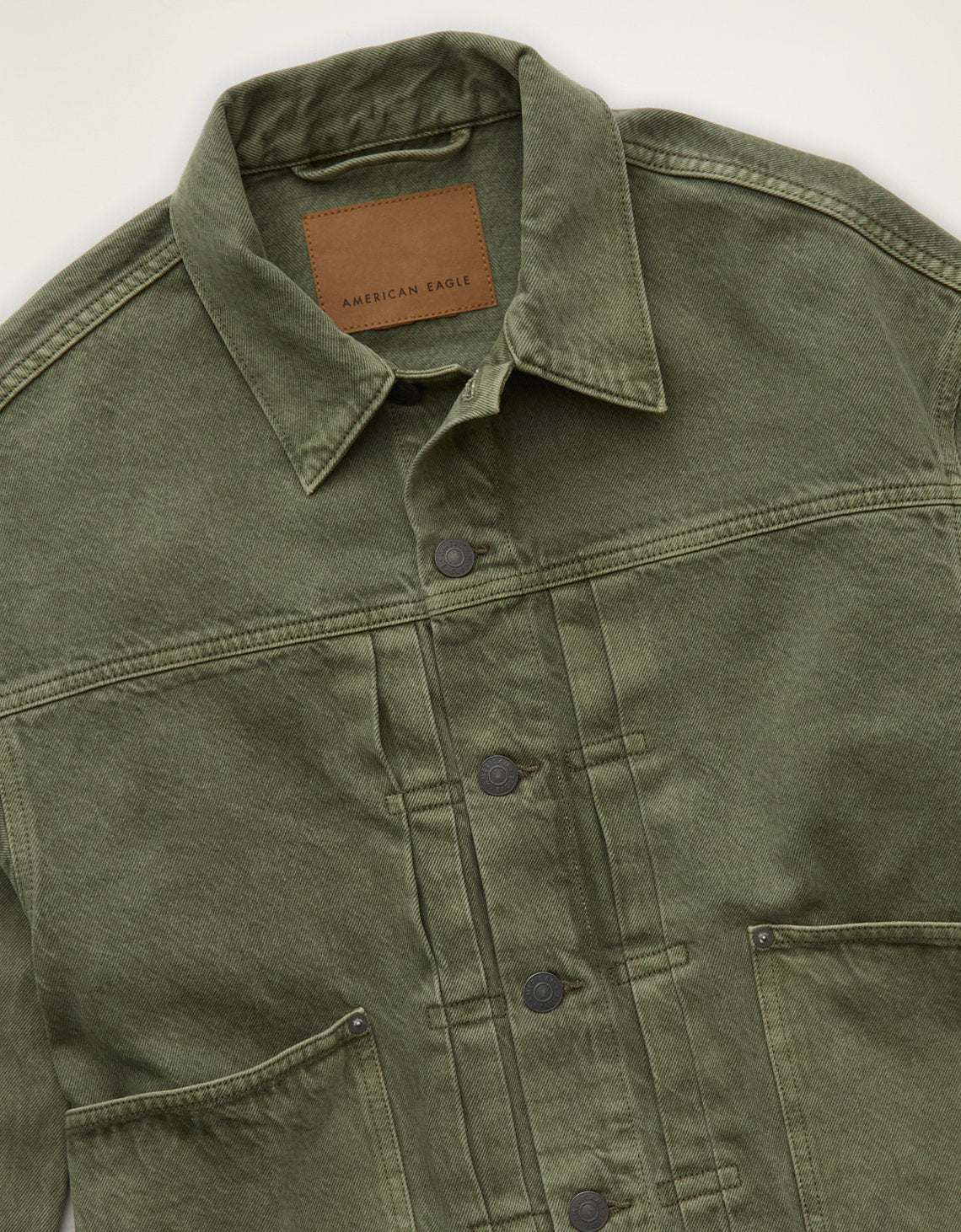 Chaqueta de mezclilla de ajuste relajado Ae - Verde 0106_1915_342_d1