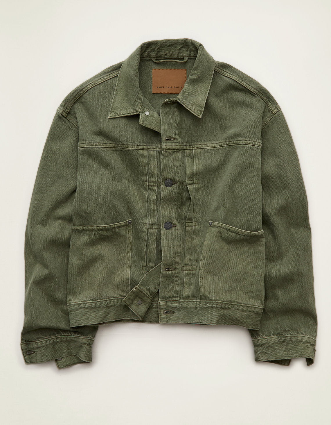 Chaqueta de mezclilla de ajuste relajado Ae - Verde 0106_1915_342_f