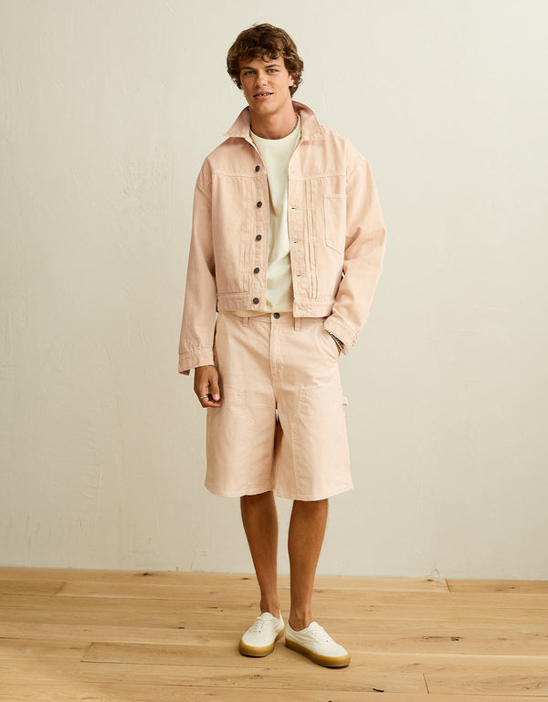 Chaqueta Denim de mezclilla para hombre. - Rosa