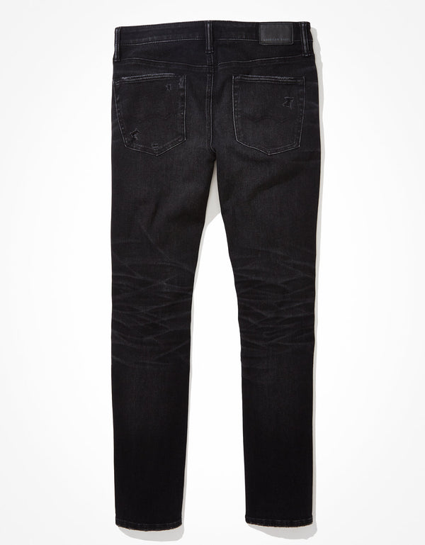 Jean Slim con Parches Ae - Negro