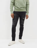 Jean Slim con Parches Ae - Negro 0117_6221_080_of