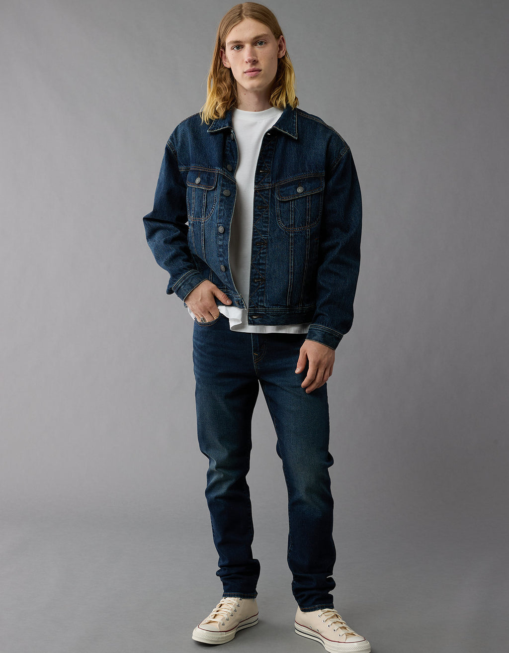 Jean Athletic con Stretch Hombre AE - Azul 0118_6854_911_of