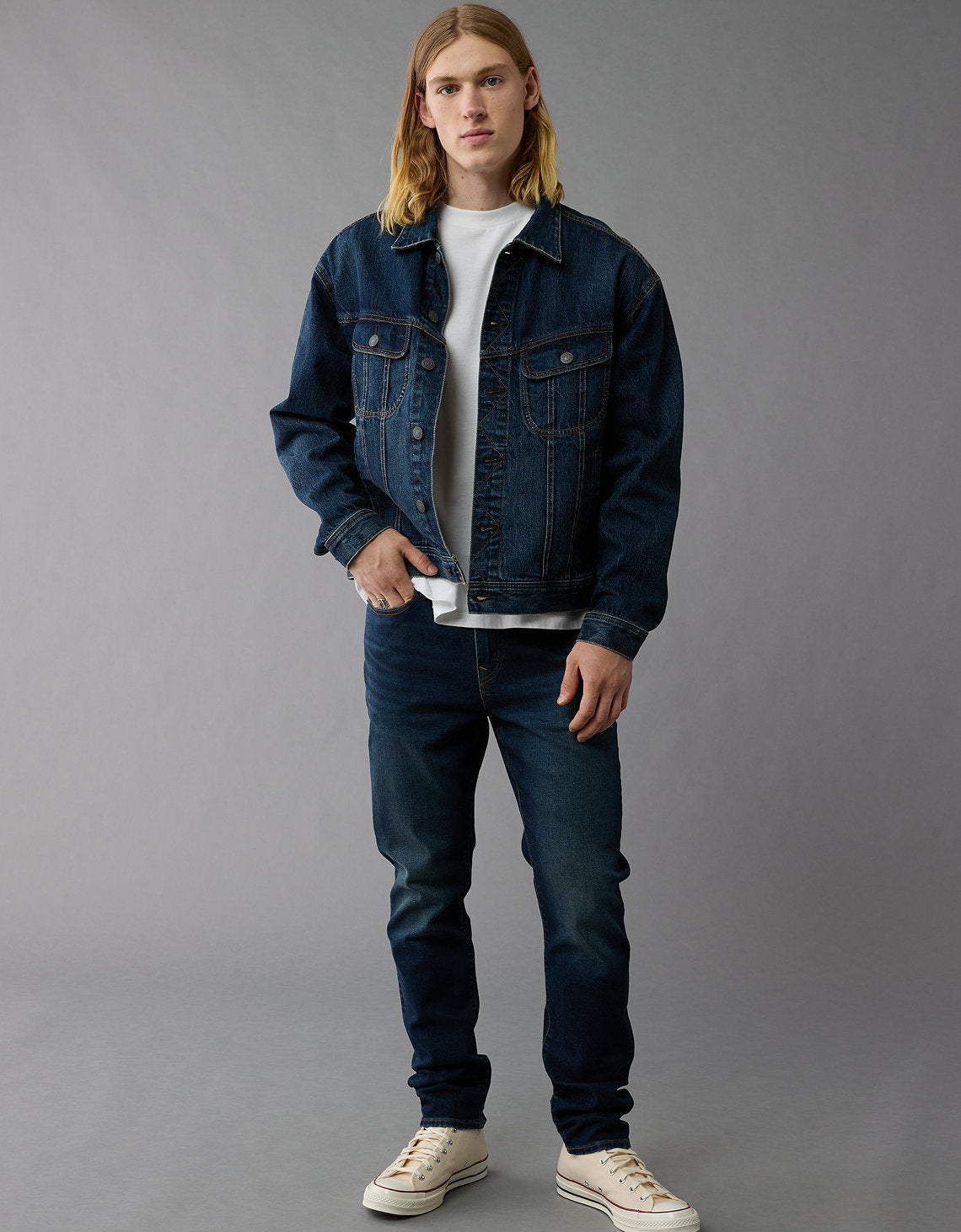 Jean Athletic con Stretch Hombre AE - Azul 0118_6854_911_of