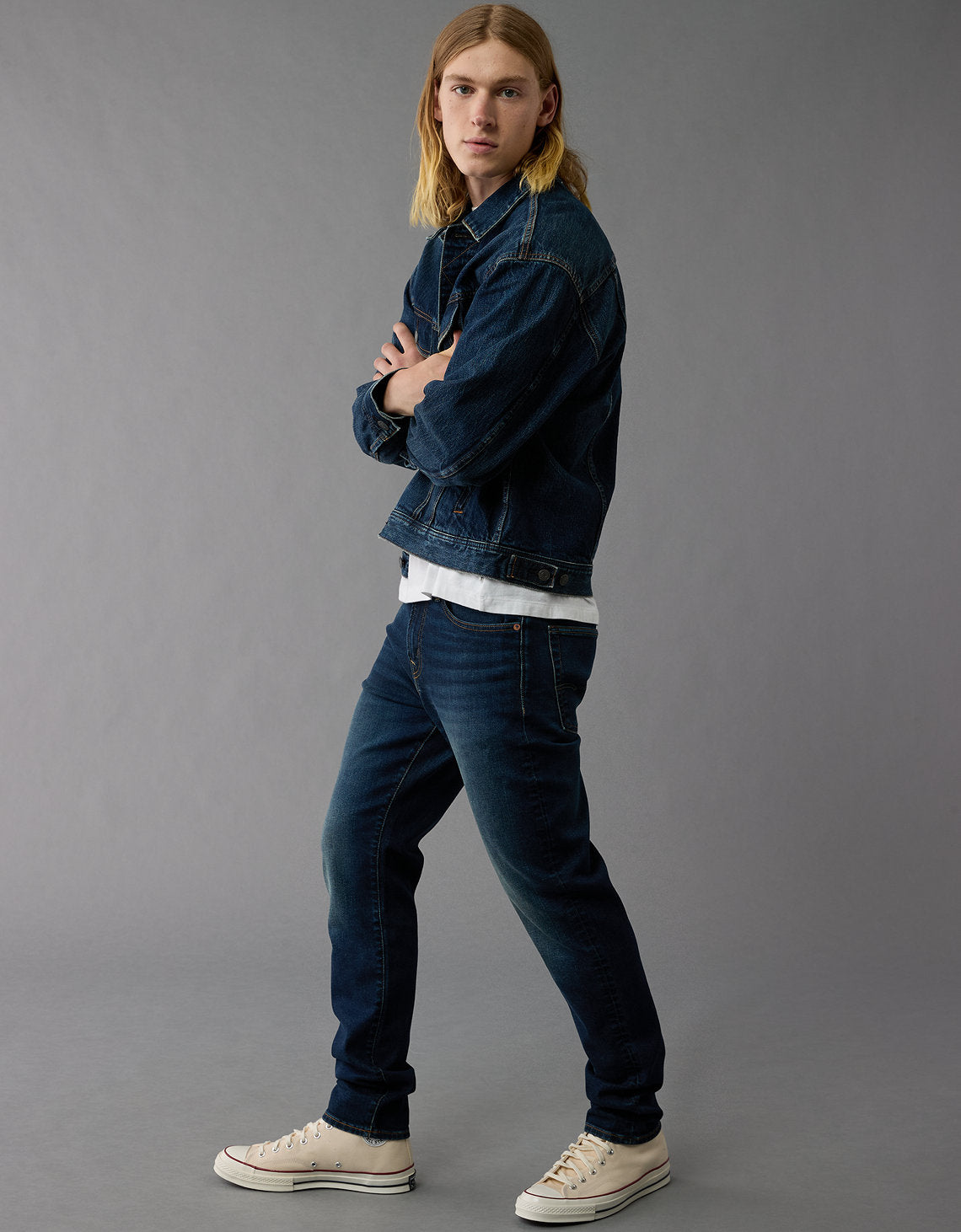 Jean Athletic con Stretch Hombre AE - Azul 0118_6854_911_os