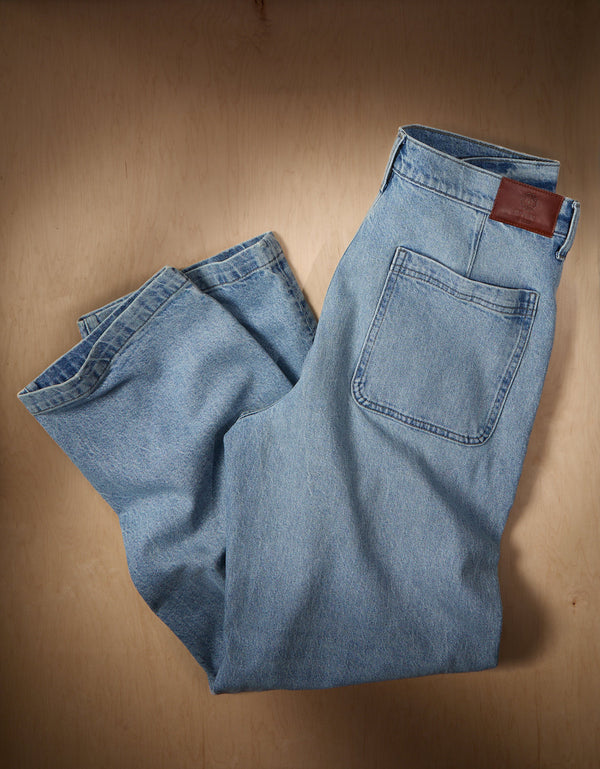 Ae x Tru Kolors Pantalón en Denim Pleated - Azul