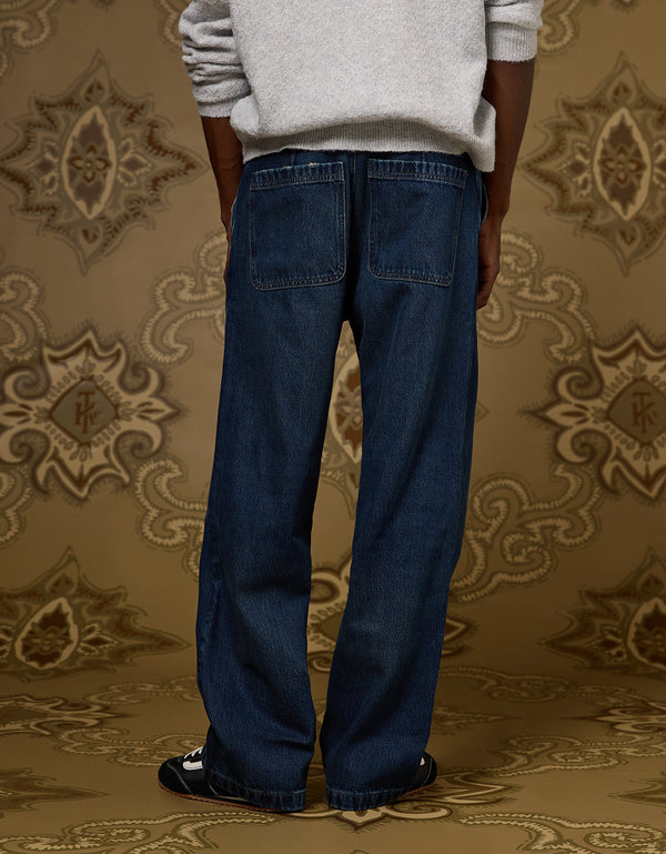 Ae x Tru Kolors Pantalón en Denim Pleated - Azul