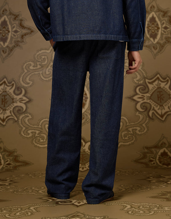 Ae x Tru Kolors Pantalón en Denim Chenille - Azul