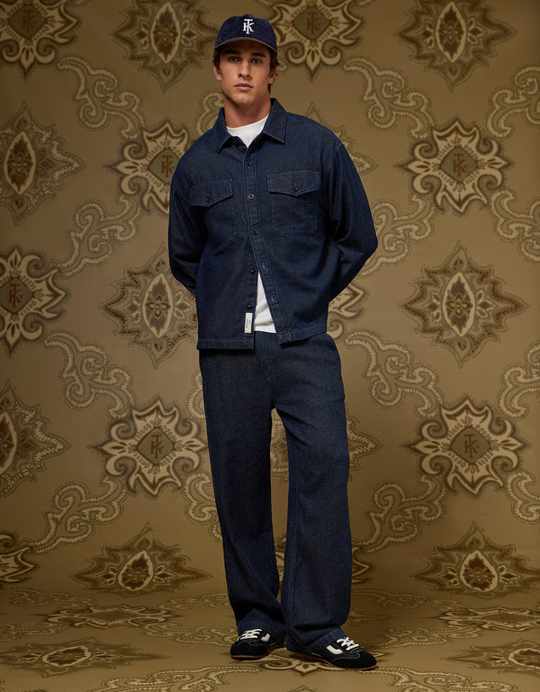 Ae x Tru Kolors Pantalón en Denim Chenille - Azul