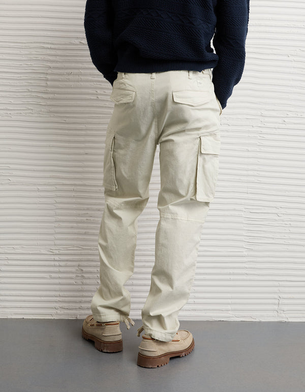 Pantalón Tipo Cargo Lived-In Ae - Blanco