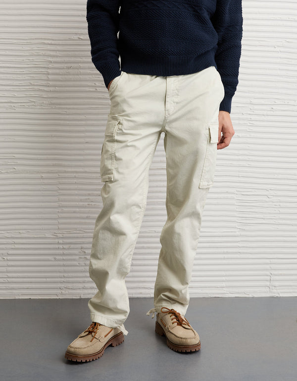 Pantalón Tipo Cargo Lived-In Ae - Blanco