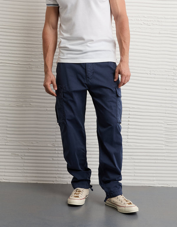 Pantalón Tipo Cargo Lived-In Ae - Azul