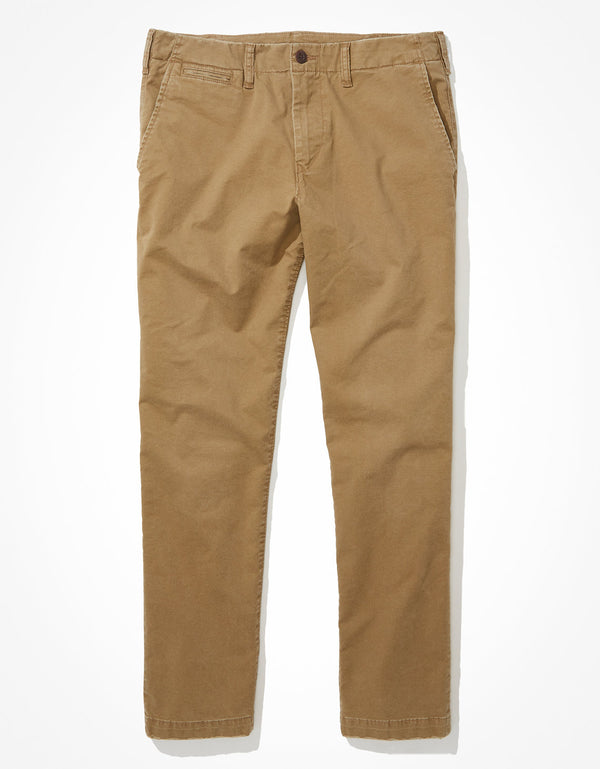 Pantalón Caqui Recto Original Ae Flex Usado - Caqui