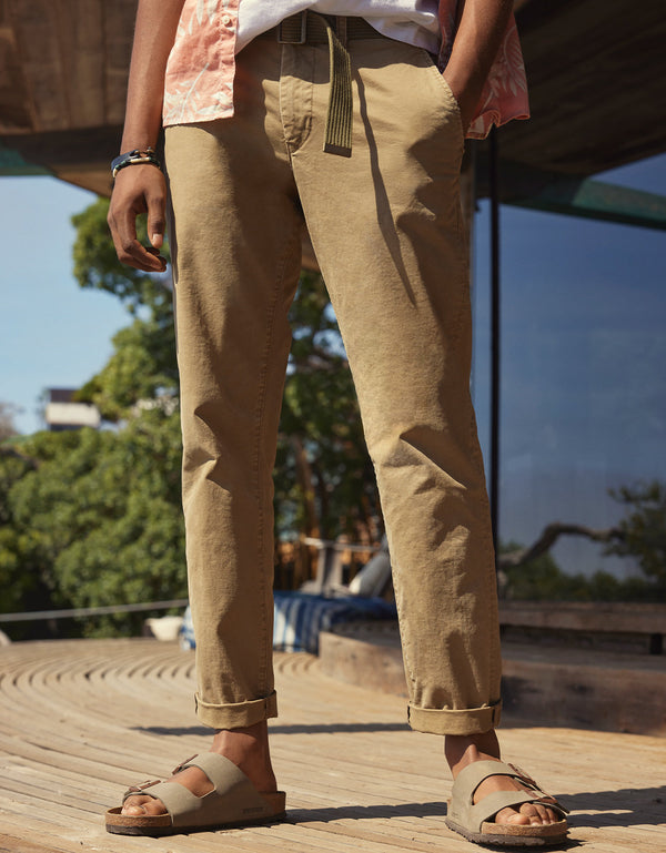 Pantalón Caqui Recto Original Ae Flex Usado - Caqui