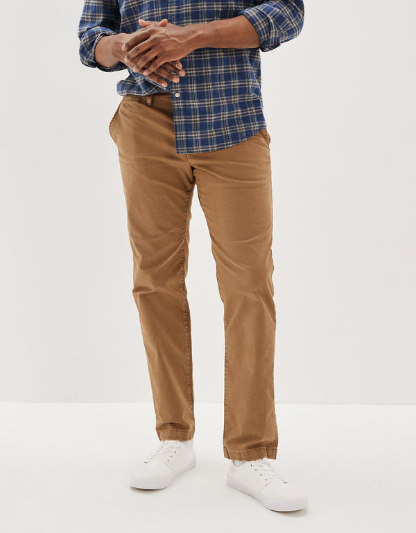 Pantalón Caqui Recto Original Ae Flex Usado - Caqui