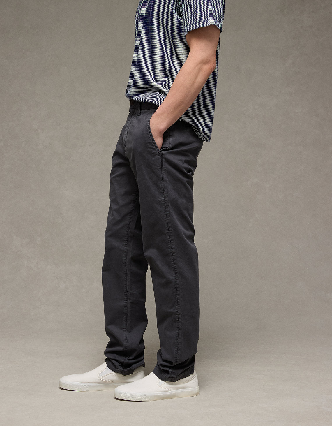 Pantalón Caqui Recto Original Ae Flex Usado - Azul 0125_4711_498_os