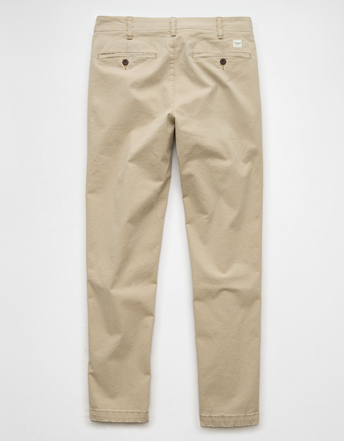 Pantalón khaki ajustado recto y flexible usado. - Caqui 0128_4805_281_b