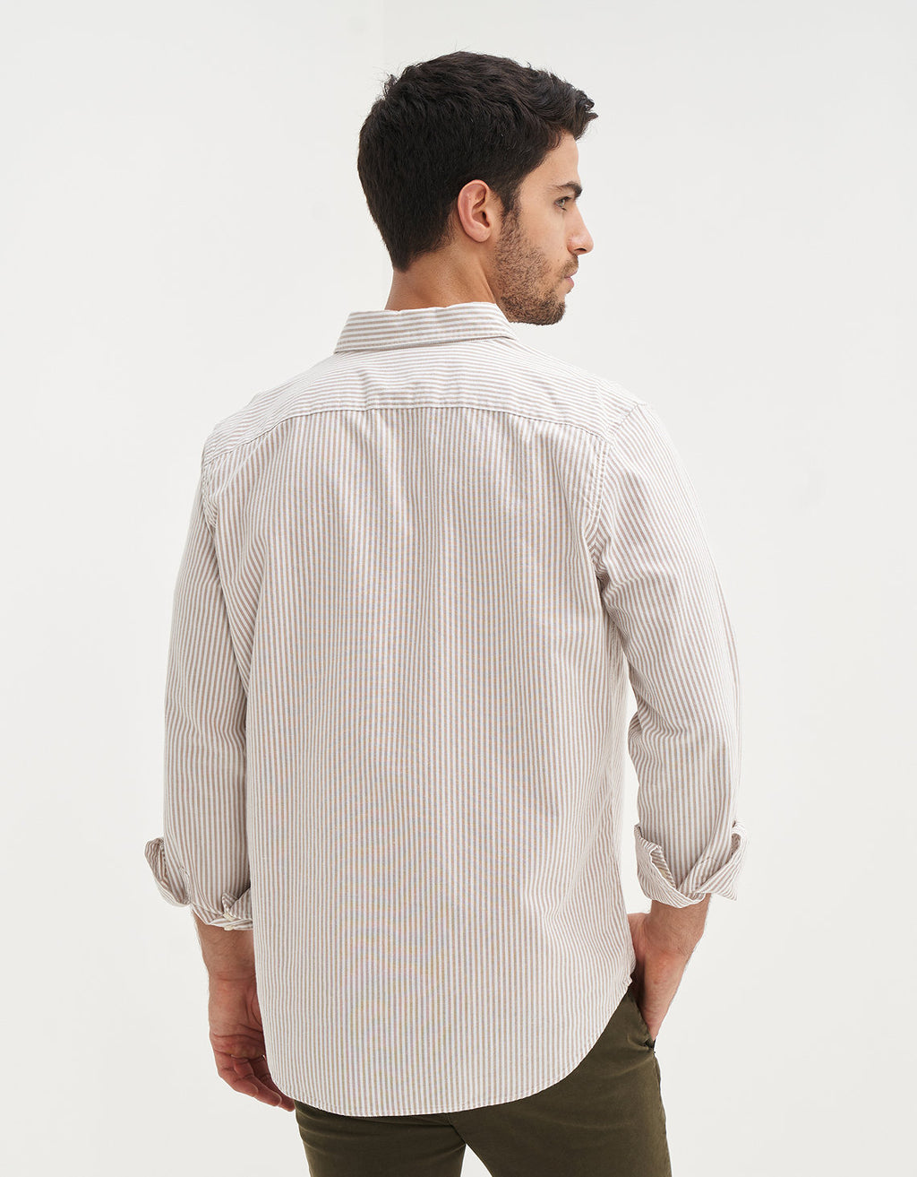 Camisa Slim de Rayas Manga Larga Hombre AE - Generico 0153_2103_237_ob
