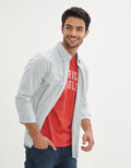 Camisa Slim de Rayas Manga Larga Hombre AE - Generico 0153_2103_347_of