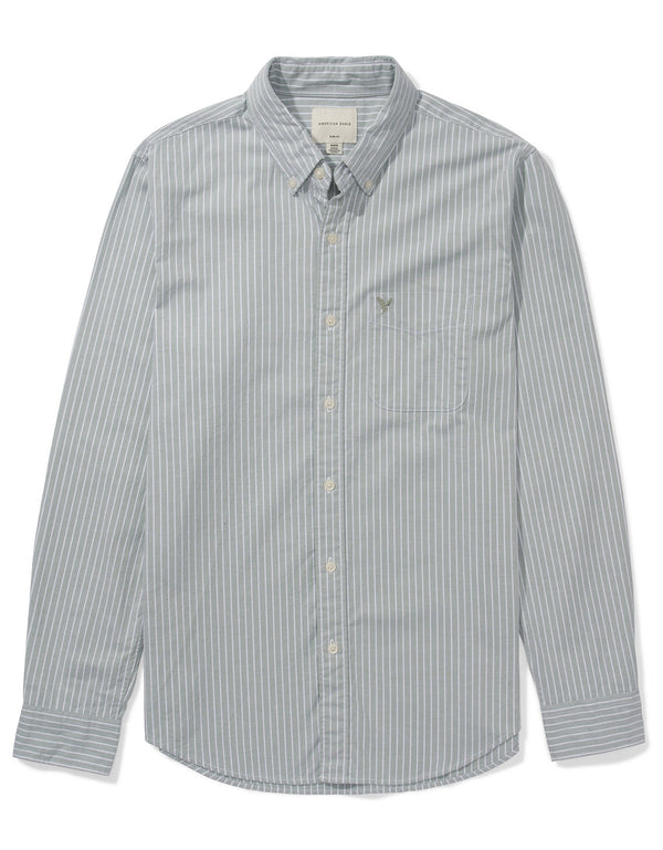 Camisa Slim de Rayas Manga Larga Hombre AE - Generico