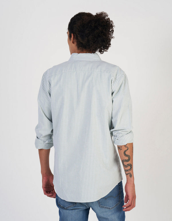 Camisa Slim de Rayas Manga Larga Hombre AE - Generico