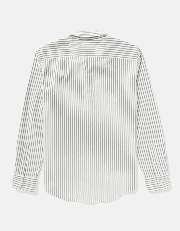 Camisa Slim de Rayas Manga Larga Hombre AE - Azul