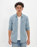 Camisa Slim de Rayas Manga Larga Hombre AE - Verde 0153_2103_395_of