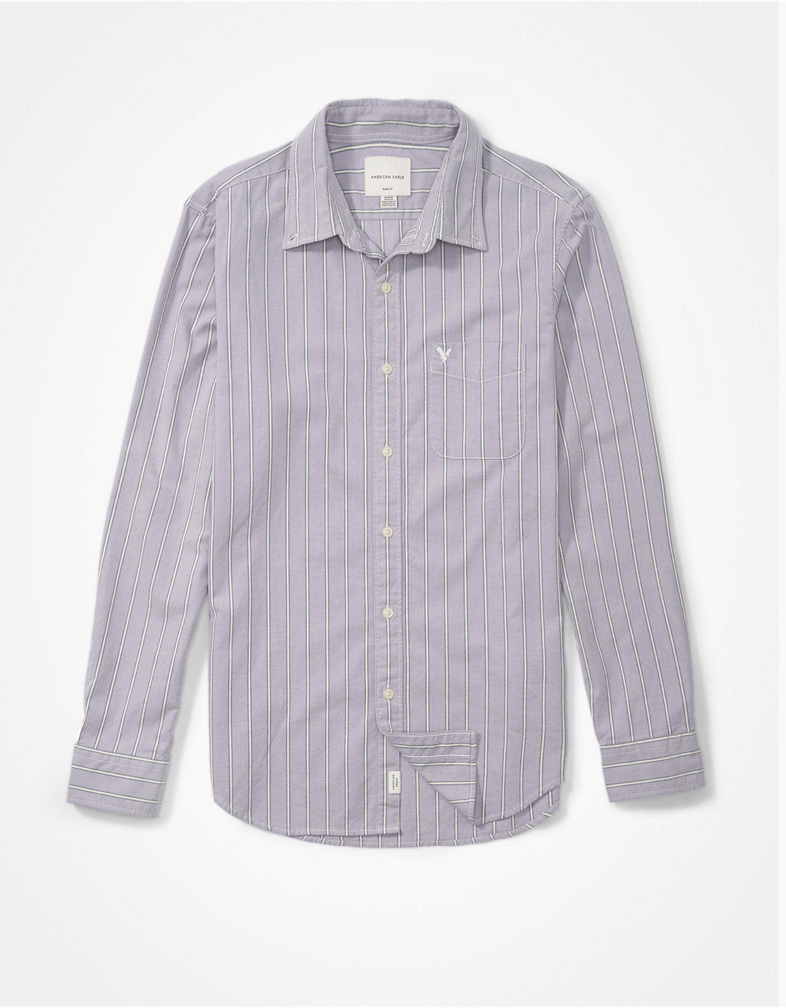 Camisa Slim de Rayas Manga Larga Hombre AE - Morado 0153_2103_500_f