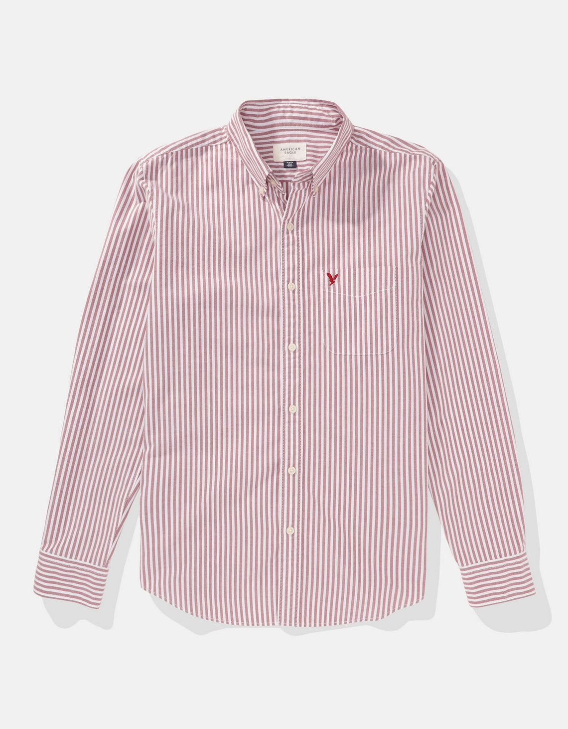 Camisa Slim de Rayas Manga Larga Hombre AE - Rojo 0153_2103_600_f