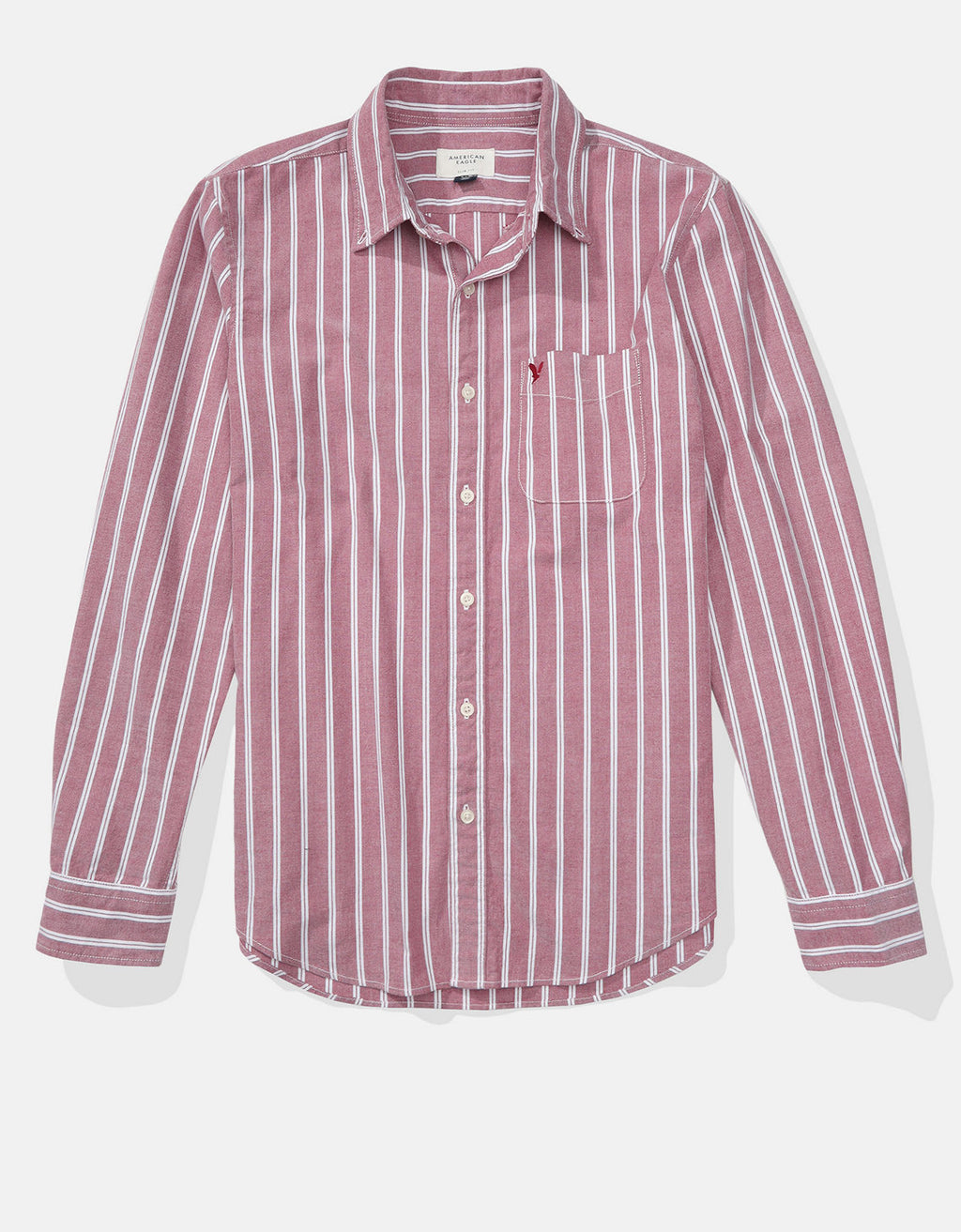 Camisa Slim de Rayas Manga Larga Hombre AE - Rojo 0153_2103_620_f