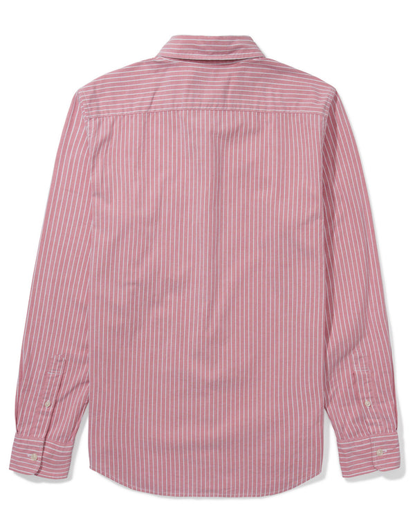 Camisa Slim de Rayas Manga Larga Hombre AE - Rosa