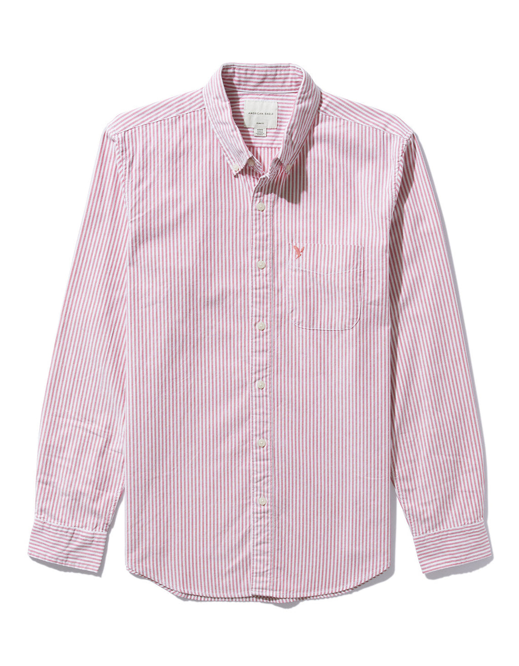 Camisa Slim de Rayas Manga Larga Hombre AE - Rojo 0153_2103_648_f