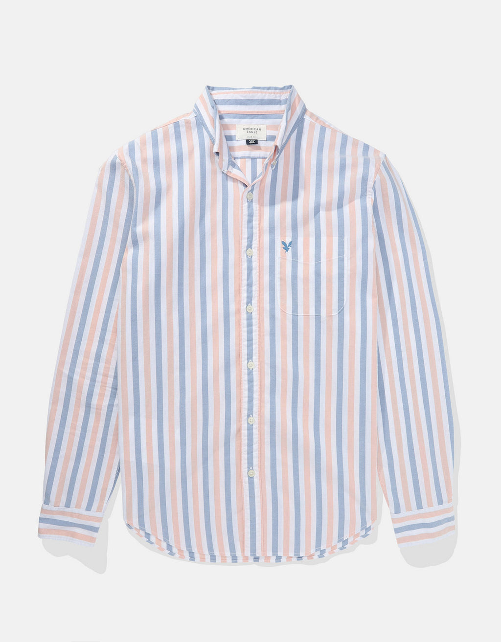 Camisa Slim de Rayas Manga Larga Hombre AE - Naranja 0153_2103_800_f