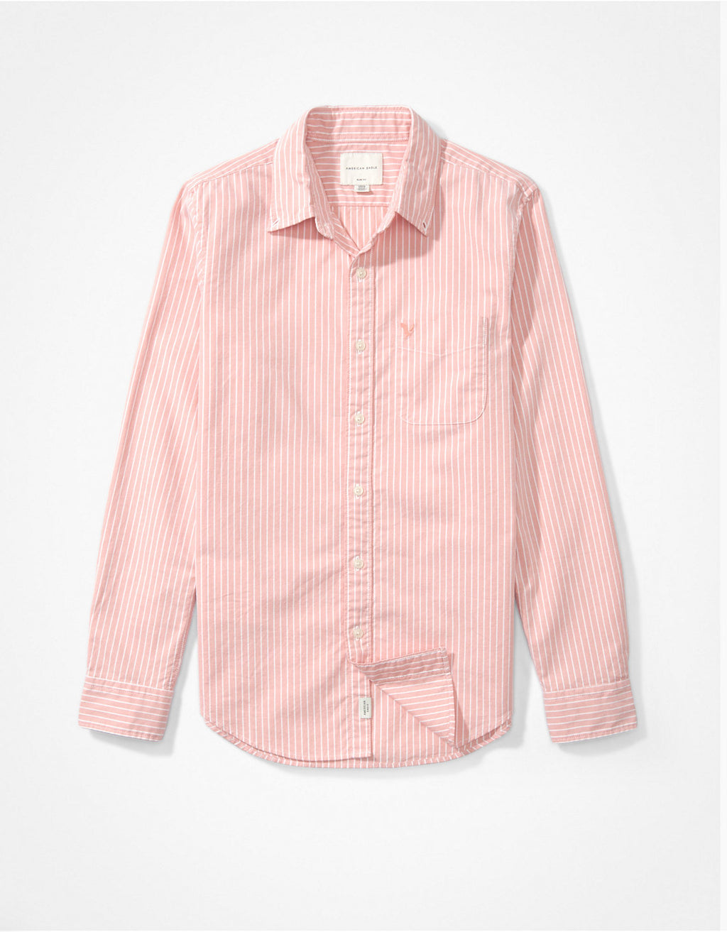 Camisa Slim de Rayas Manga Larga Hombre AE - Rojo 0153_2103_815_f