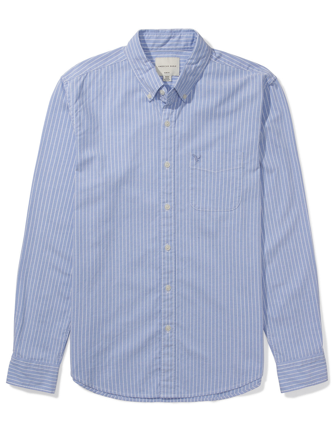 Camisa Slim de Rayas Manga Larga Hombre AE - Azul 0153_2103_938_f