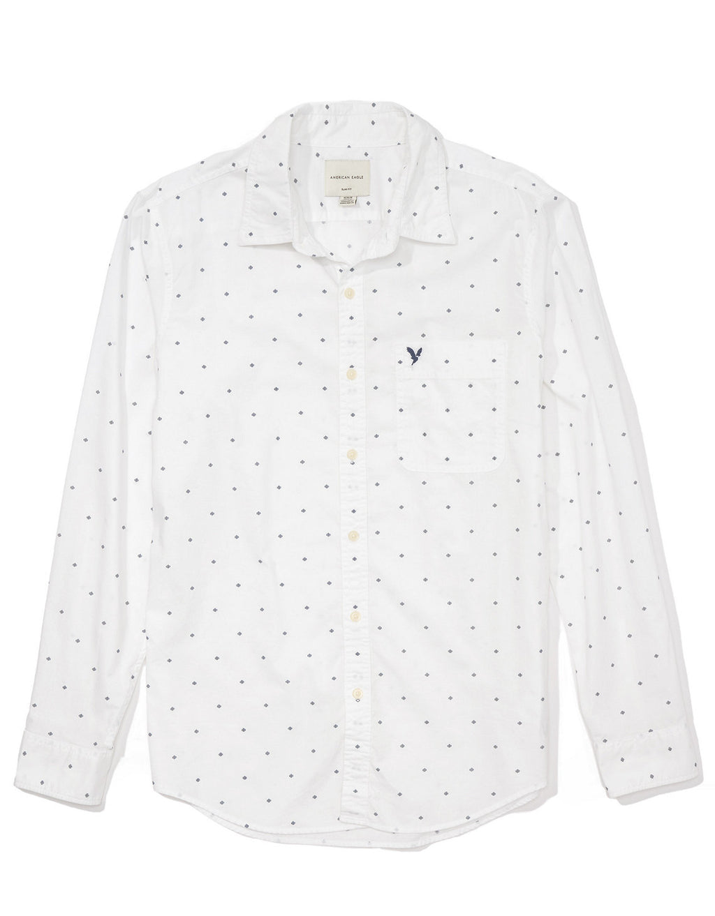 Camisa slim fit con botones Everyday Ae - Blanco 0153_2361_134_f
