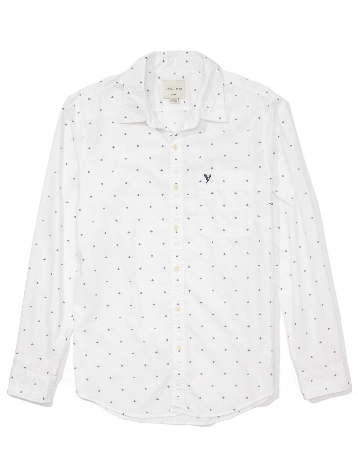 Camisa slim fit con botones Everyday Ae - Blanco 0153_2361_134_f
