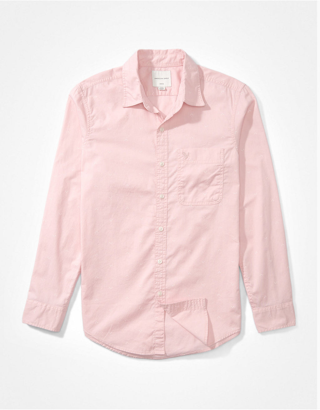 Camisa slim fit con botones Everyday Ae - Rosa 0153_2361_169_f