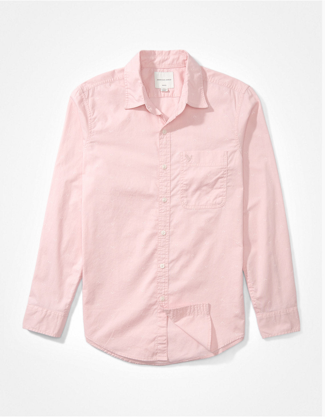 Camisa slim fit con botones Everyday Ae - Rosa 0153_2361_169_f