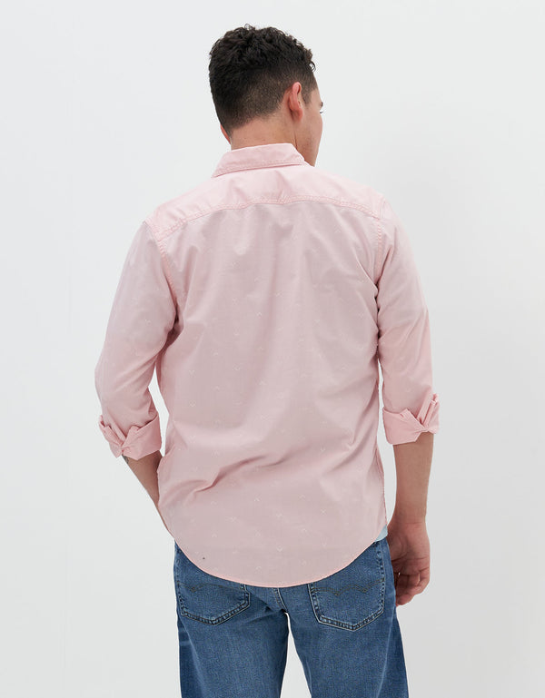 Camisa slim fit con botones Everyday Ae - Rosa