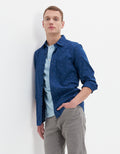 Camisa slim fit con botones Everyday Ae - Azul 0153_2361_410_of