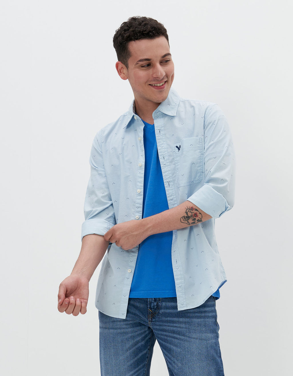 Camisa slim fit con botones Everyday Ae - Generico 0153_2361_431_of