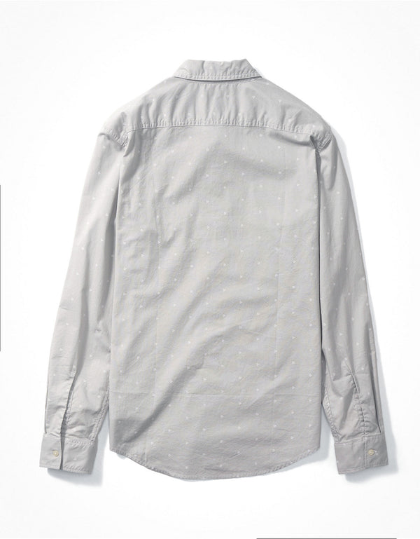 Camisa slim fit con botones Everyday Ae - Gris