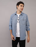 Camisa en Denim Manga Larga de Hombre - Generico 0153_2608_915_of