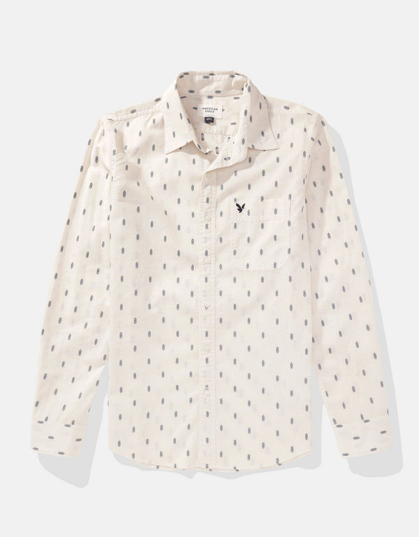 Camisa Oxford estampada Manga Larga Hombre AE - Generico