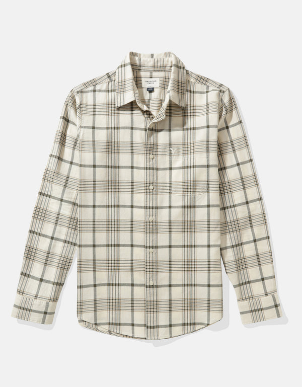 Camisa Manga Larga con patrón de cuadros Hombre AE - Generico
