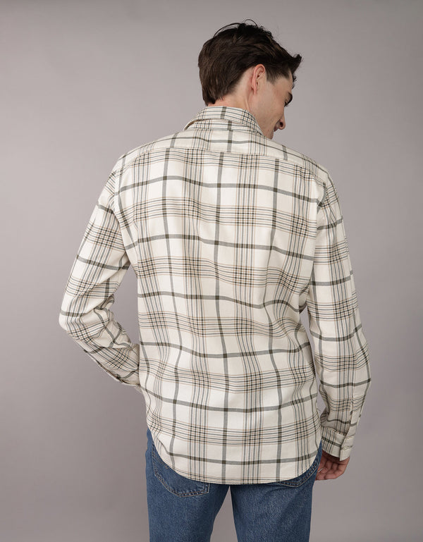 Camisa Manga Larga con patrón de cuadros Hombre AE - Generico