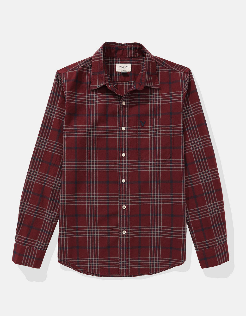 Camisa Manga Larga con patrón de cuadros Hombre AE - Rojo 0153_2659_600_f